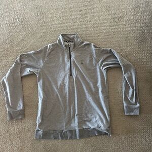 Travis Mathew Light Gray Zip-Up Sweater